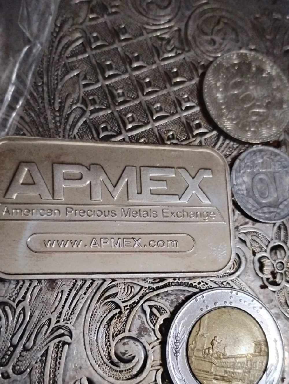 Silver Plate Bullion Bar - Silver/Gray